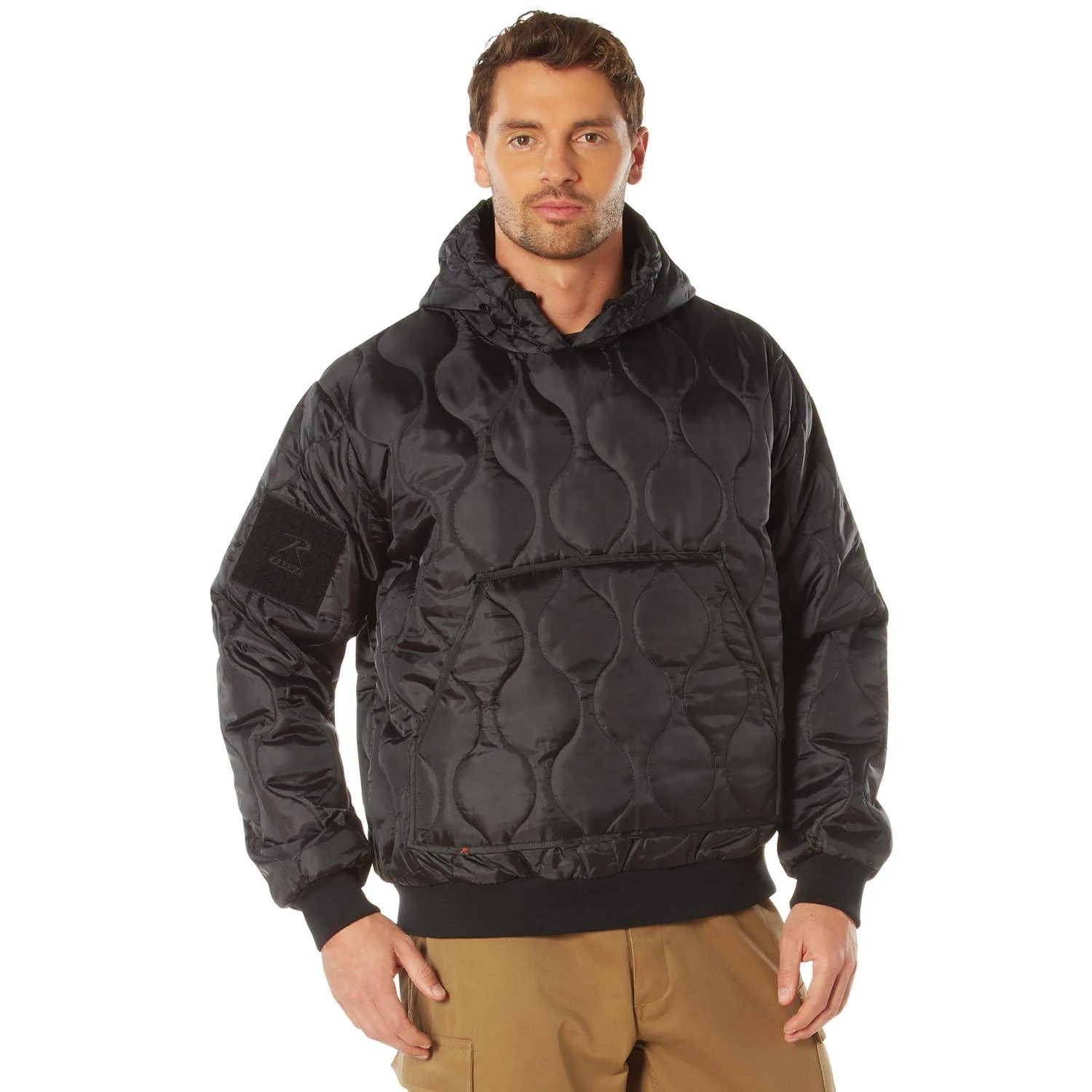 Rothco Quilted Military Woobie Hoodie. 2 Rothco Quilted Military Woobie Hoodie. - Image 2