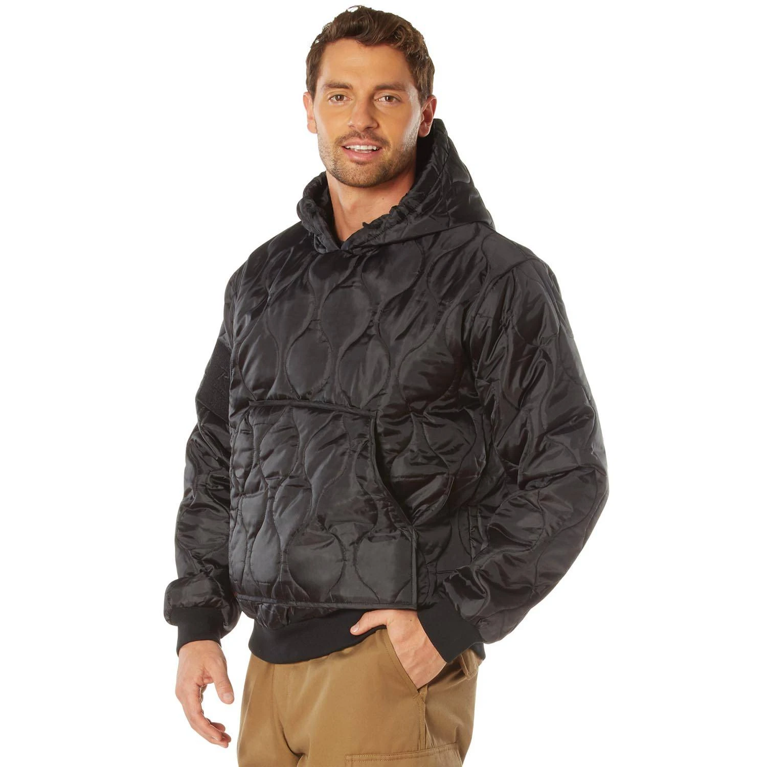 Rothco Quilted Military Woobie Hoodie. 3 Rothco Quilted Military Woobie Hoodie. - Image 3