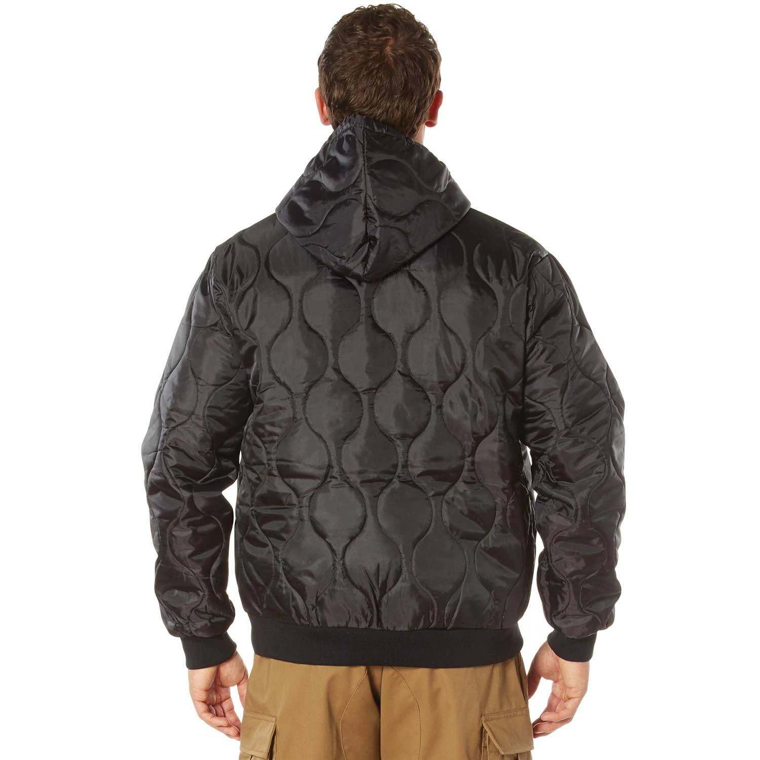 Rothco Quilted Military Woobie Hoodie. 4 Rothco Quilted Military Woobie Hoodie. - Image 4