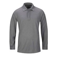 Propper Snag Free Men's Long Sleeve Polo Shirt. -Tactical Clothing Store SM572 HGRY 1500 1