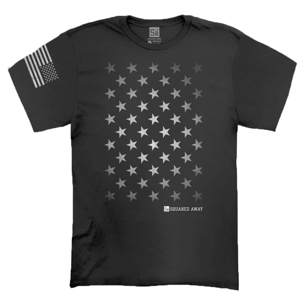 Squared Away 50 Stars T-Shirt. 1 Squared Away 50 Stars T-Shirt.