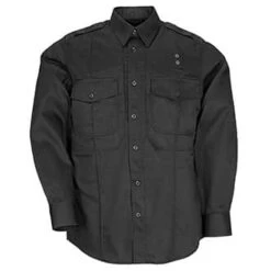 5.11 Tactical Men's Long Sleeve Twill PDU Shirt - Class B. -Tactical Clothing Store SR612 BLK 330 1