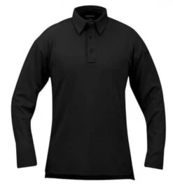 Propper Men's ICE Performance Long Sleeve Polo. -Tactical Clothing Store ST283 BLK 330 1