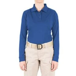 First Tactical Women's Long Sleeve Performance Polo. -Tactical Clothing Store SW2340 ABLU 330 1