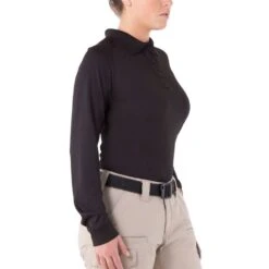 First Tactical Women's Long Sleeve Performance Polo. -Tactical Clothing Store SW2340 MS BLK 1500 2