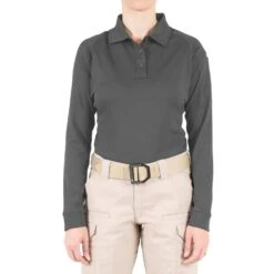 First Tactical Women's Long Sleeve Performance Polo. -Tactical Clothing Store SW2340 WOLF 1500 1