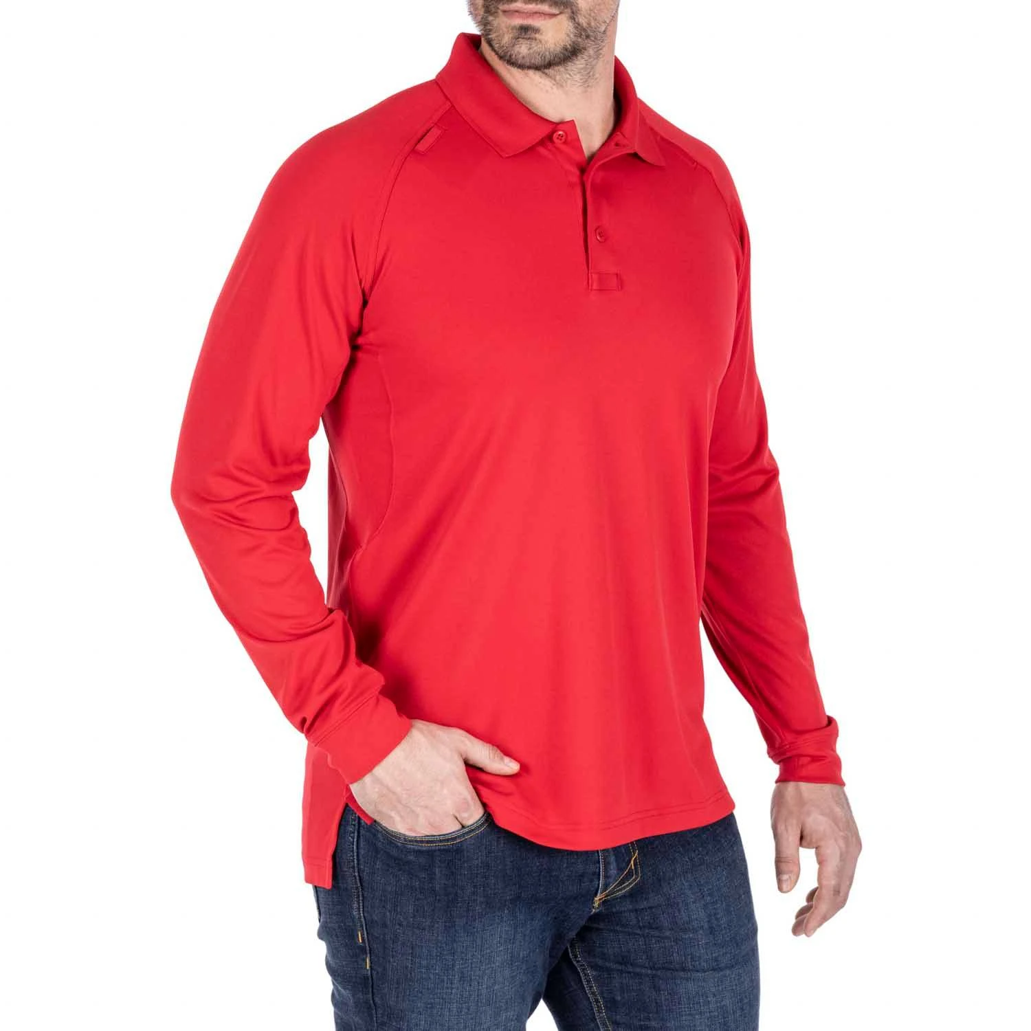 5.11 Tactical Men's Long Sleeve Performance Polo. 7 5.11 Tactical Men's Long Sleeve Performance Polo. - Image 7