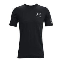 Under Armour Men's Freedom Flag T-Shirt. -Tactical Clothing Store TS2277 BLK STL 1500 1 1