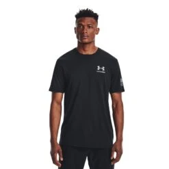 Under Armour Men's Freedom Flag T-Shirt. -Tactical Clothing Store TS2277 BLK STL 1500 4