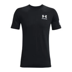 Under Armour Men's Freedom Flag T-Shirt. -Tactical Clothing Store TS2277 BLK WHT 1500 1 1