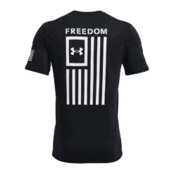 Under Armour Men's Freedom Flag T-Shirt. -Tactical Clothing Store TS2277 BLK WHT 1500 2