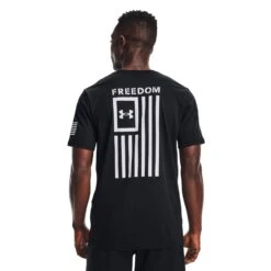 Under Armour Men's Freedom Flag T-Shirt. -Tactical Clothing Store TS2277 BLK WHT 1500 6