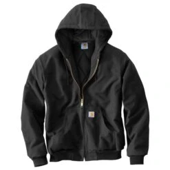 Carhartt Duck Quilted Flannel-Lined Active Jacket. -Tactical Clothing Store USPT JC492 BLK 1500 2 1