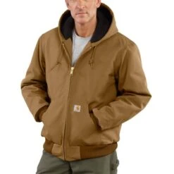 Carhartt Duck Quilted Flannel-Lined Active Jacket. -Tactical Clothing Store USPT JC492 DKBN 1500 3