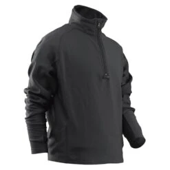 Tru-Spec 24-7 Series 1/4 Zip Grid Fleece Pullover. -Tactical Clothing Store USPT ST643 BLK 1500 1 1
