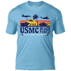 7.62 Design USMC Beach Party Graphic T-Shirt.